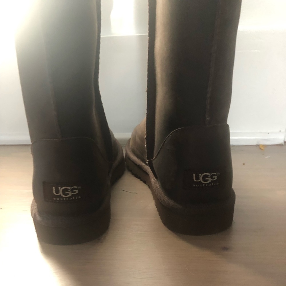 Brown leather TALL UGG BOOTS !  NEVER WORN !